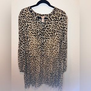 H&M - CHEETAH PRINT WIDE DRESS